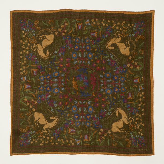 Hartford 'Unicorn' Wool Bandana Scarf - Bronze