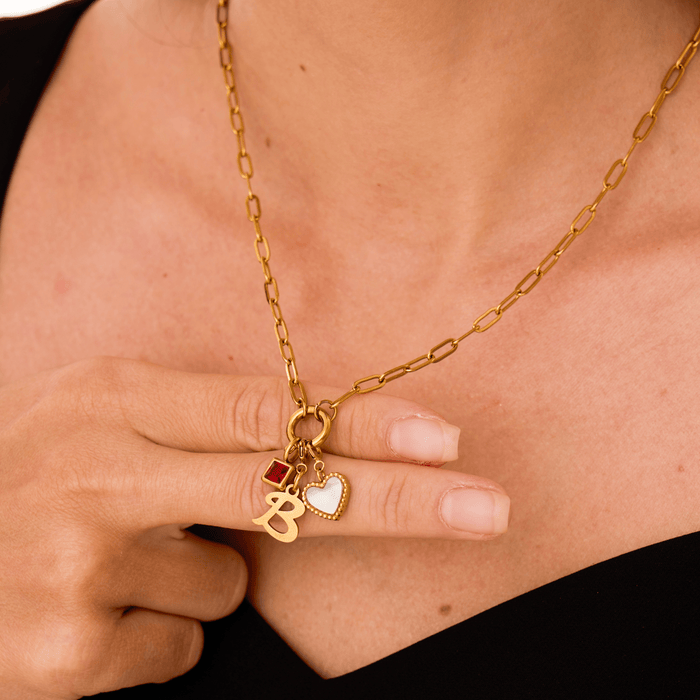 Initalia - Build Your Own Charm Necklace With Birthstone & Initial - Ornaments Co -