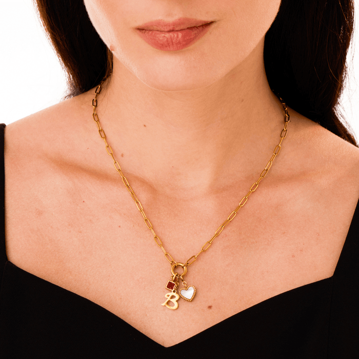 Initalia - Build Your Own Charm Necklace With Birthstone & Initial - Ornaments Co -