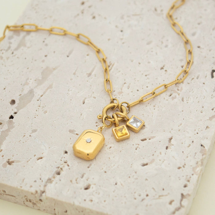 Initalia - Build Your Own Charm Necklace With Birthstone & Initial - Ornaments Co -