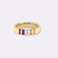 Kinora Family Baguette Birthstone Ring - Ornaments Co - 18K Gold Plated