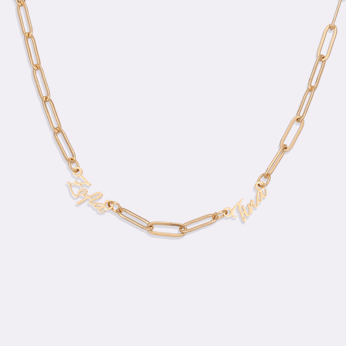 Kinship Family Name Necklace - Ornaments Co - 18K Gold Plated
