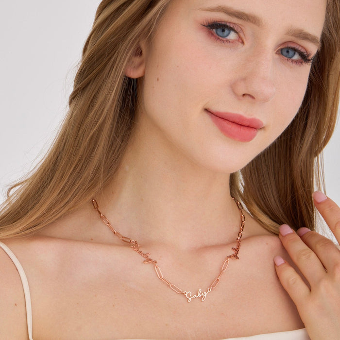 Kinship Family Name Necklace - Ornaments Co - 18K Gold Plated
