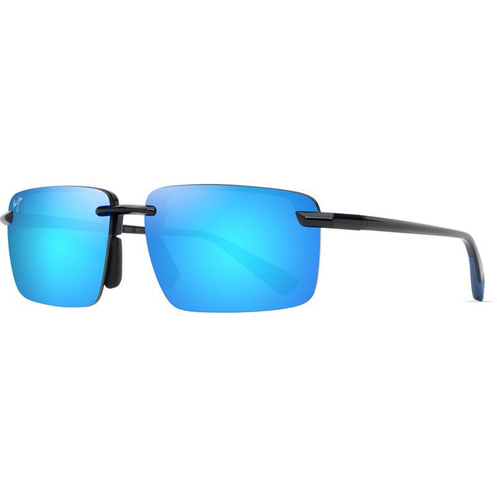 Laulima, Shiny Transparent Dark Grey/Blue Hawaii Polarised Lenses
