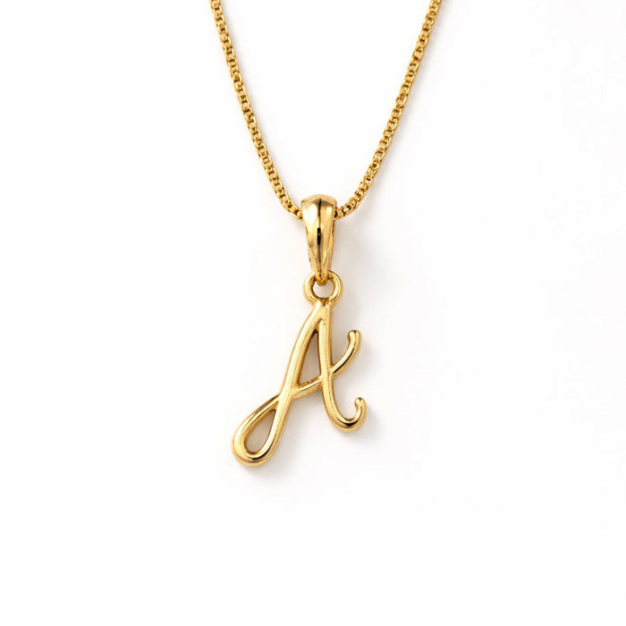 Gold Initial Necklace A for Women – Minimalist Dainty Letter Pendant Gift - ASH MOLLIE STUDIO