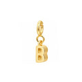 Letter B Gold Pendant – Minimalist Initial Charm Necklace, 14K Gold Plated Jewelry - ASH MOLLIE STUDIO
