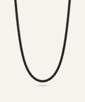 Link N Lock® men's black spinel tennis necklace