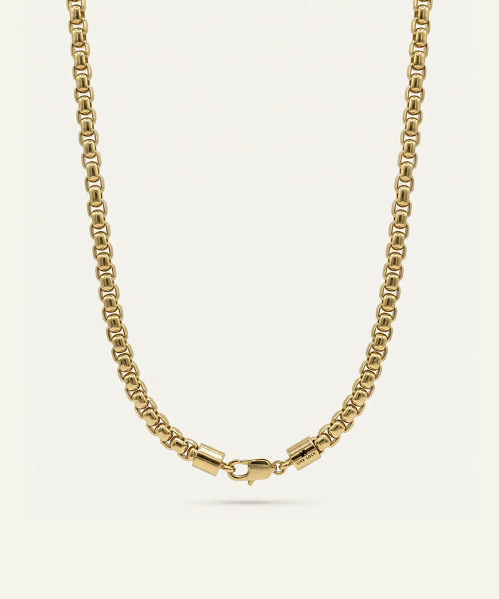 Link N Lock® men's 24-inch gold-toned stainless steel box chain necklace