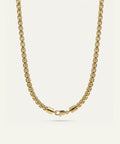 Link N Lock® men's 24-inch gold-toned stainless steel box chain necklace