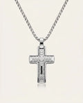 Link N Lock® men's stainless steel classic cross pendant