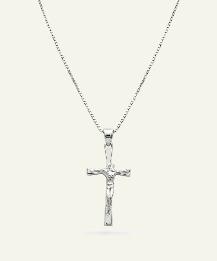 Link N Lock® men's silver crucifix cross pendant