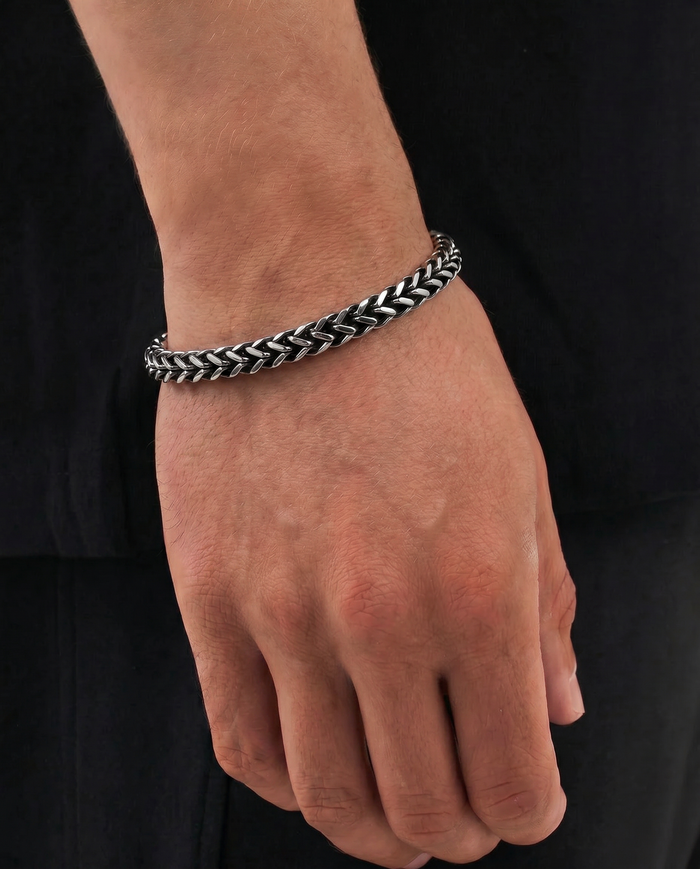 Men's 8.5-inch Franco chain bracelet by Link N Lock®