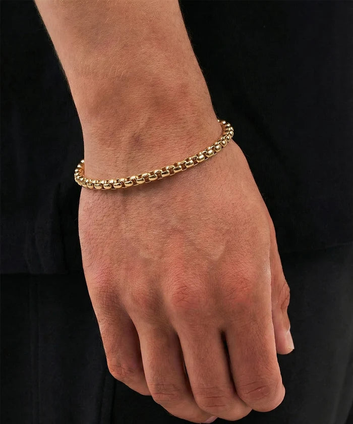 Men's 8.5-inch box link bracelet by Link N Lock®