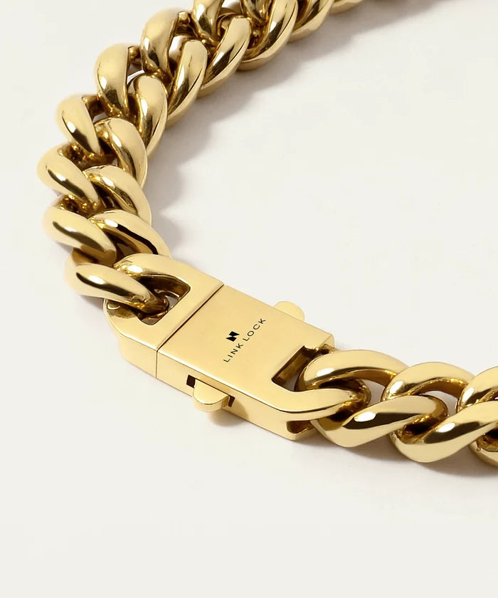 Link N Lock® men's vermeil Cuban bracelet