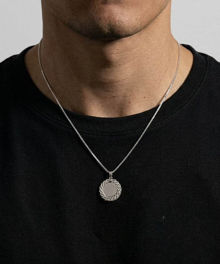 Close-up of Link N Lock® crucifix cross pendant