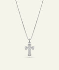 Men's silver crucifix pendant by Link N Lock®