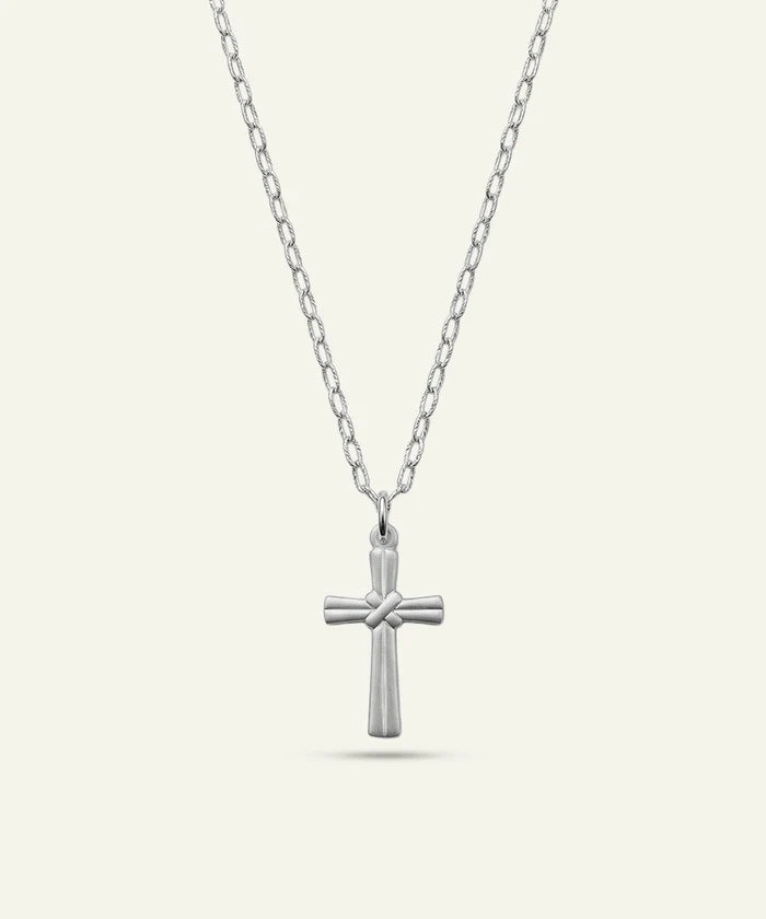 Link N Lock® men's silver cross pendant