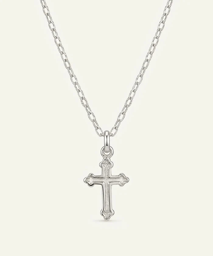 Men's silver cross pendant by Link N Lock®