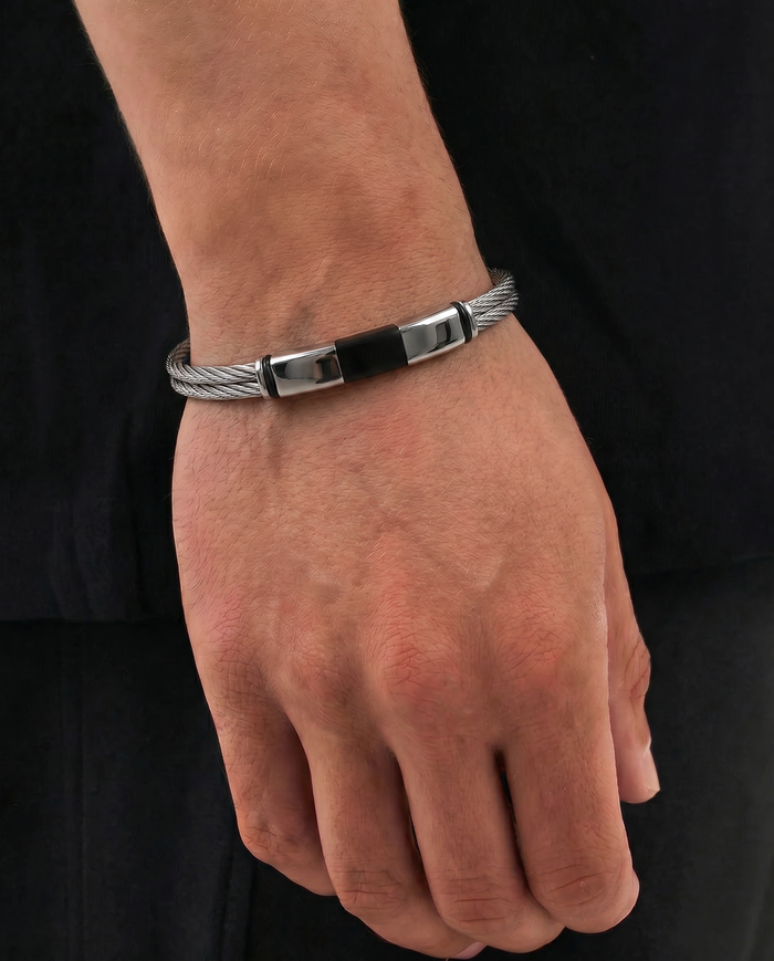 Men's turquoise and tiger's eye bracelet by Link N Lock®