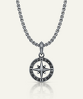 Men's stainless steel compass pendant by Link N Lock®