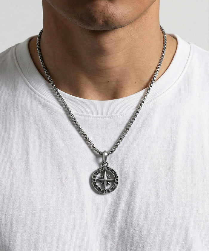 Close-up of Link N Lock® compass pendant