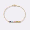 Liora Baguette Birthstone Bar Bracelet - Ornaments Co - 18K Gold Plated