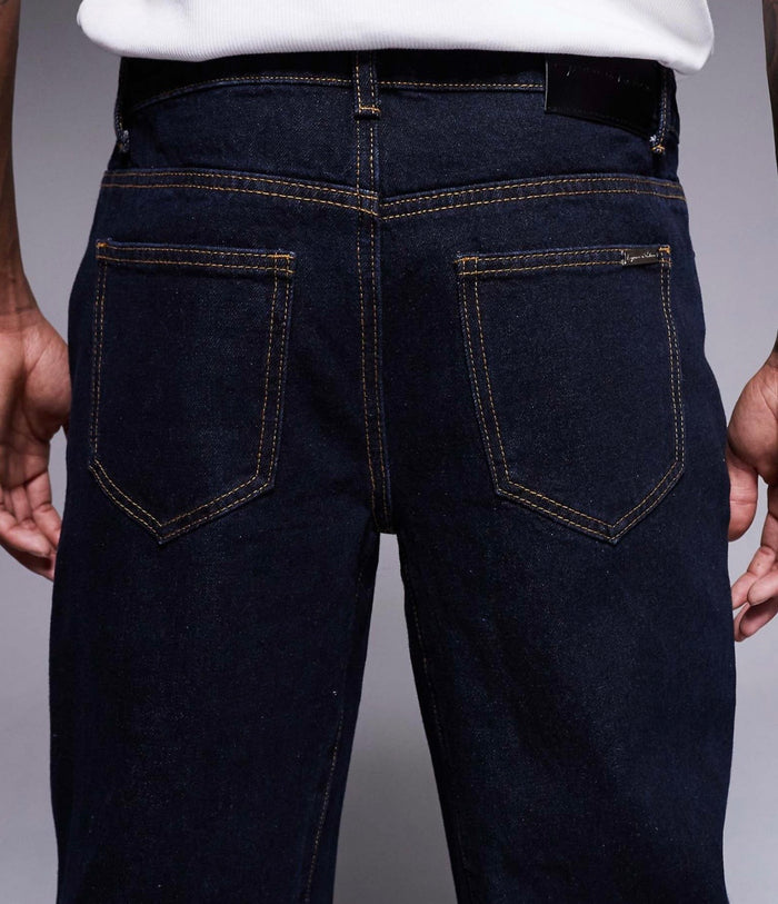 Liquor N Poker stud jeans in Indigo
