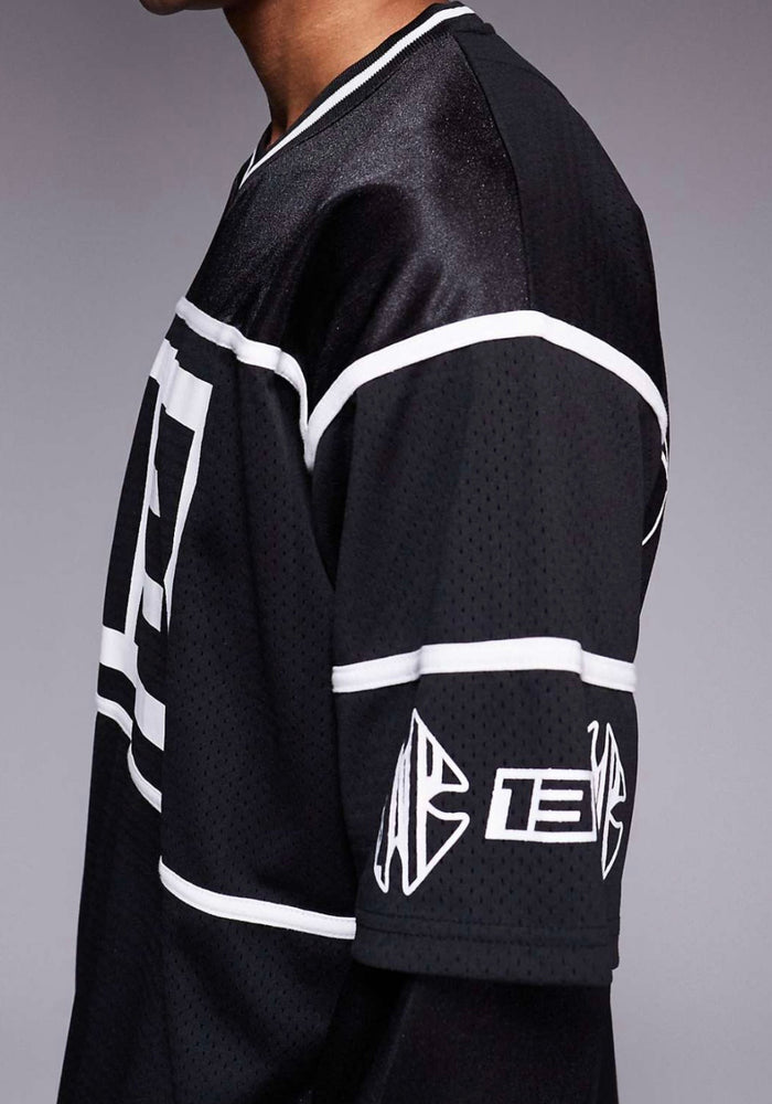 Liquor N Poker Varsity Long Sleeve Tee in Black