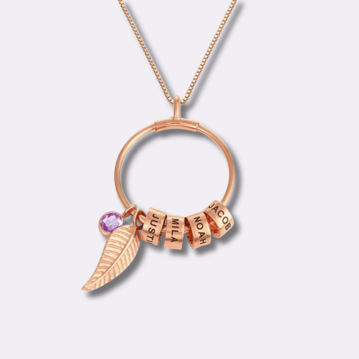 Lisa Bond Ring Necklace With Birthstone - Ornaments Co - 18K Gold Plated
