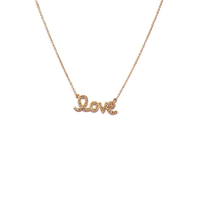 Love Script Nameplate Necklace