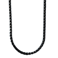 Mens Black Stainless Steel Chain Necklace