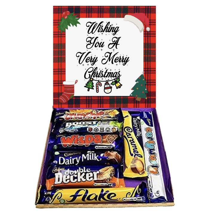 Merry Christmas Xmas Gift Pick n Mix Retro Gummy Sweets Chocolate Hamper Present