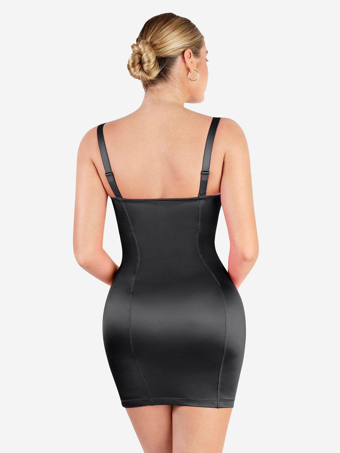 Metallic mini dress by Popilush®, with body shaping design for confidence.
