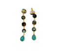 Multi-Stone Drop Earrings – Labradorite & Quartz