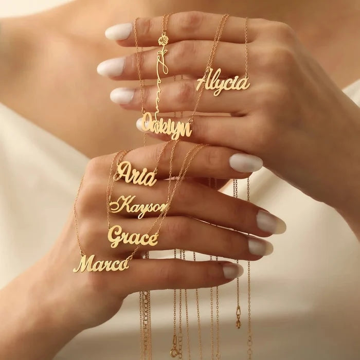 Mystic Grace Name Necklace - Ornaments Co - Silver Plating