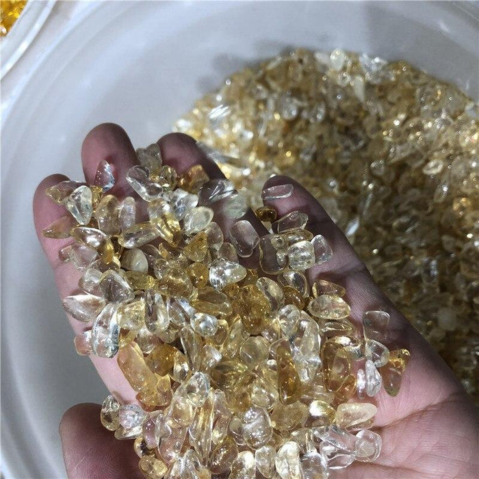 Natural Brazil Citrine Gravel Chips -Wholesale Crystals