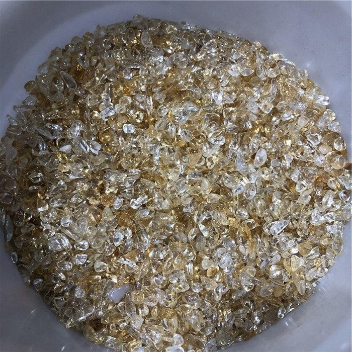 Natural Brazil Citrine Gravel Chips -Wholesale Crystals