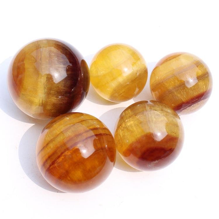 Natural Yellow Fluorite Ball -Wholesale Crystals