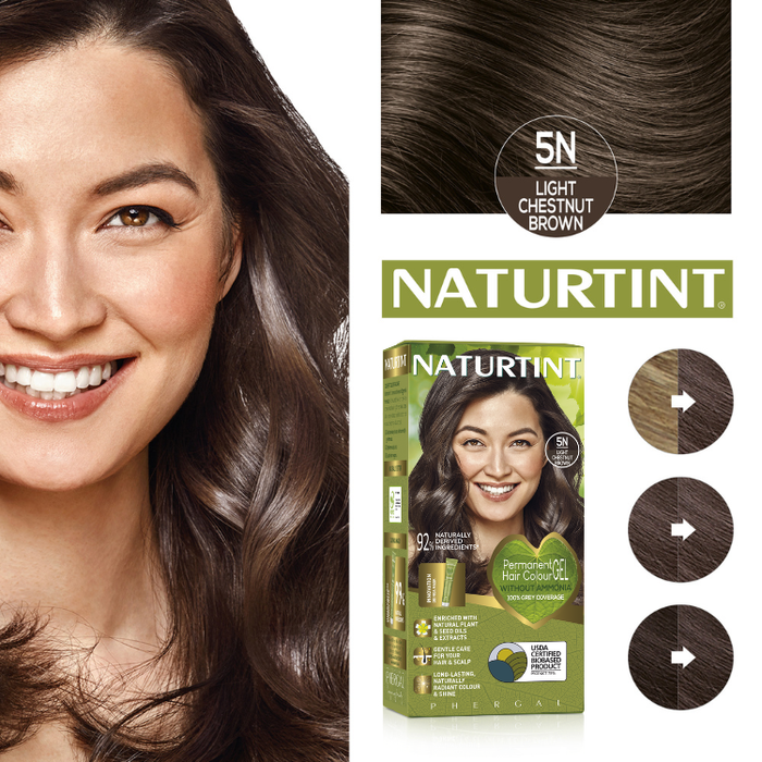 Naturtint Hair Color 5N Pack of 3 - FREE Naturtint Hair Food Quinoa 30ml Expiration: Feb 2031