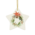 Nautical Wreath Ceramic Ornament Printify