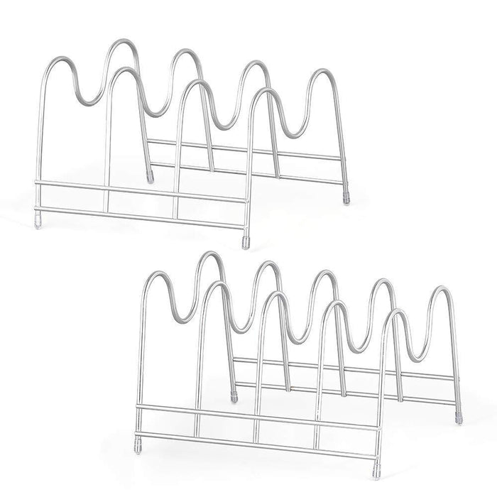 NEX 2-Pack Kitchen Cabinet Pan and Pot Lid Organizer Rack Holder