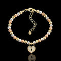Oro Laminado Gold Filled Eternity Lock Beads Bracelet