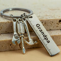 Personalized Dad Stainless Steel Tool Kit Keychain - Ornaments Co -