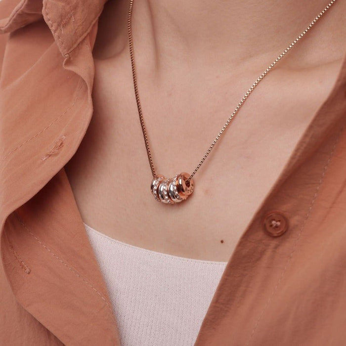 Personalized Engraved Family Name Disc Necklace - Ornaments Co - 18K Gold Plated