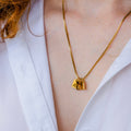 Personalized Initial Bar Necklace - Ornaments Co - 18K Gold Plated