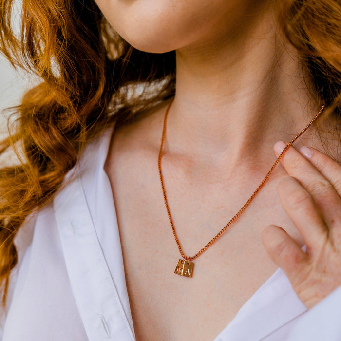 Personalized Initial Bar Necklace - Ornaments Co - 18K Gold Plated