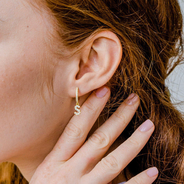 Personalized Initial Drop Earrings - Ornaments Co -