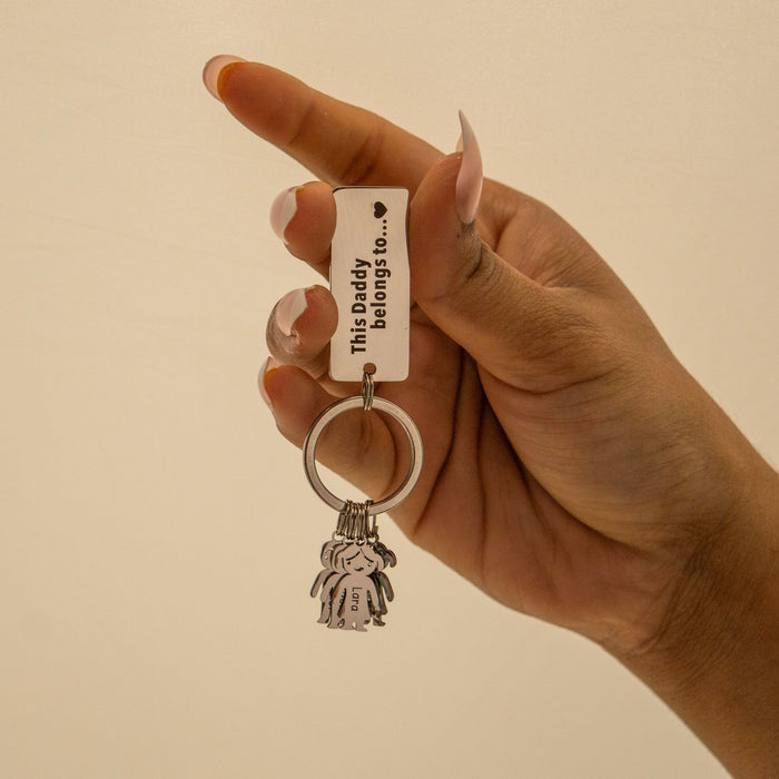 Personalized Stainless Steel Family Name Keychain - Ornaments Co - Silver