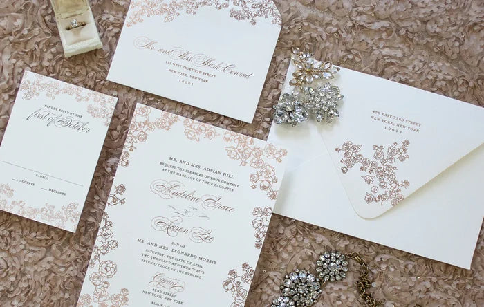 Petite Roses Vines Invitation Envelope