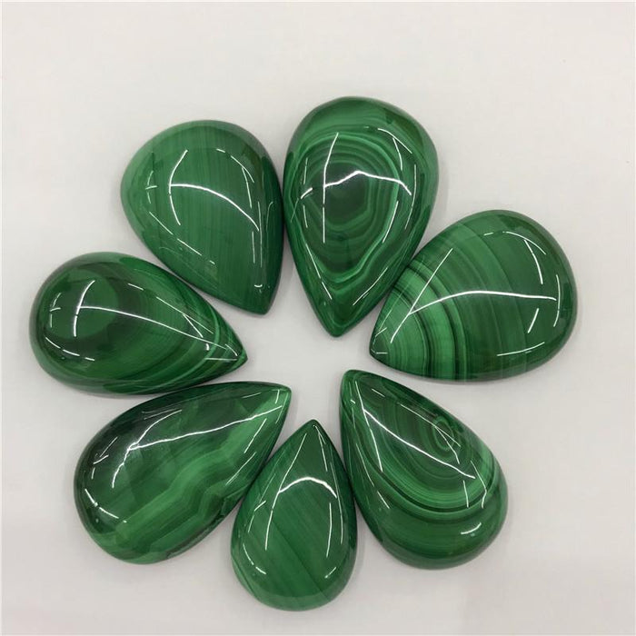 Polished Malachite Teardrop For Jewelry -Wholesale Crystals